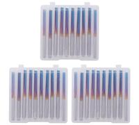 TsoLay 30 Pezzi 3.175 Codolo Rivestito Blu Fresa in Metallo Duro 2 Flauto Fresa in Metallo Duro per Legno MDF Plastica Incisione CNC Punta