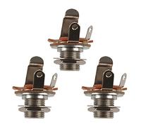 TsoLay 3X Ricambi per chitarra e Accessori 1/4 6,35 mm A 2 Conduttori Chassis Mono Presa Chitarra Ingresso Uscita