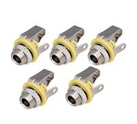 TsoLay 5 Pezzi 3.5 Mm 1/8 Pollici Mono Ingresso Jack Presa di Corrente per Chitarra Elettrica Auricolare Altoparlante Jack Prese di Corrente