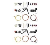 TsoLay 68 Pezzi Serie Di Accessori Per Chitarra Compresi I Plettri di Chitarra, Capo, Catena 3 in 1 Caricatore, Perni Ponte, 6 Corde Ponte D' e Dado, Mediatori