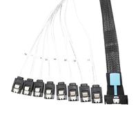 TsoLay di Conversione per Disco Rigido del Server PCI-e Slimline SAS SFF-8654 8I A 8X SATA da 0,5 M SFF-8654 74P A 8xSATA 7P