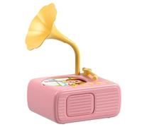 TsoLay Lettore Musicale per Storie con Fonografo per Bambini, Giocattoli per Bambini, Grammofono per Bambini con 96 Carte, Regalo Educativo per La Prima , Rosa