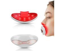 TsoLay Maschera Volumizzante Labbra Elettrica Naturale, Dispositivo Volumizzante Labbra a Luce Rossa con Riscaldamento, Temperatura Regolabile da 35 °C a 50 °C, Ricaricabile Tramite USB, Anti-età