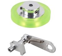 TsoLay Ruota di Misurazione Ruota Encoder Industriale in PoliureTano Alluminio da 200 Mm con Supporto Codificatore in Alluminio Tipo 20 Mm