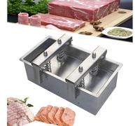 TsoLay Stampo per Pressa per Prosciutto, Stampo per Pressa per Salumi in Acciaio Inox, Doppia Molla di Compressione, Design Rimovibile, Facile da Usare per Preparare Hamburger E Carne Macinata