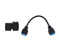 TsoLay USB 3.0 19PIN Hub -Due Parti con Chip e Design del Modulare USB 19PIN HUB Scheda madre Prolunga da 1 a 2 pin