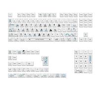 Tsophreniq 136Keys / set Sali Marini Corso Dye Sublimazione Keycap Originale Altezza Caps per Tastiere Meccaniche Sublimazione Tinta Keycap