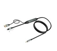 Tsophreniq 192kHz Campionamento SPDIF a 3.5mm Cavo Alluminio Metallo Schermato Design per T V D Player Sistemi Integrazione Rilascio di Rumore Digitale ai Convertitori