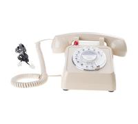 Tsophreniq 1Set funzionale Rotante Scrivania Telefono Fisso Vecchio Design Suono Forte Facile Uso Forte Costruire per il Tradizionale Telefono Suono Forte
