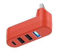 Tsophreniq 4 in 1 USB3.0 Extension Hub Dongle Supporta Ricarica Rapida e 200MB / s Trasferimento Dati per Vari Gadget Estensore Portatile