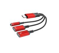 Tsophreniq Adattatore da USB C a 3,5 mm per cuffie e ricarica da USB a 3,5 mm e adattatore con PD60W Ricarica rapida per Phone15 16 17 Tipo