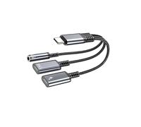 Tsophreniq Adattatore da USB C a 3,5 mm per cuffie e ricarica da USB a 3,5 mm e adattatore con PD60W Ricarica rapida per Phone15 16 17 Tipo