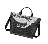 Tsophreniq Borsa a tracolla in PVC con design alla moda a quadri spaziosa ideale per le donne in viaggio e in vacanza borsa a tracolla alla moda con stampa di lettere, Nero