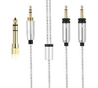 Tsophreniq Cavo adattatore per cuffie resistente ai grovigli da 3,5 mm 6,35 mm Connettori filettati ad alta fedeltà di trasferimento segnali in PVC Cavo per cuffie aggiornato