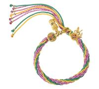 Tsophreniq Design unico tibetano intrecciato accessorio per le donne interessate ai beni culturali e personalizza gli stili colorati perline, Misura unica, come descritto