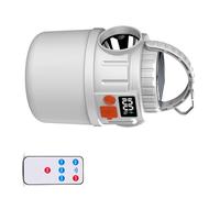 Tsophreniq Lampada da campeggio dispositivo con sorgenti luminose triplicate e funzione di ricarica inversa per uso di crisi Lampada da campeggio solare in ABS sottile