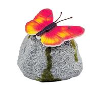 Tsophreniq Lampada solare da giardino con luci soffuse a forma di farfalla a forma di pietra per prati, per esterni, paesaggio, cortile, vialetto, decorazione, lampada brevettata con design a farfalla