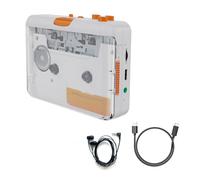 Tsophreniq Lettore di nastro portatile MP3 convertitore in nastro radio con presa da 3,5 mm per computer portatili e musica