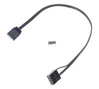 Tsophreniq Schede madri da computer a 3 pin, 5 V, 25/40 cm, interfacce a 3 pin maschio, adattatori di alimentazione per ventola RGB Trio RGB LED Lighting Wire