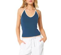 Tsophreniq Serbatoi Top Halters Neck Go Out Estati 2026 Camicie senza schienale senza maniche alla moda Halters Tank per le donne, Blu reale, L