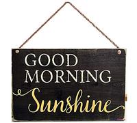 Tsosk, cartello in legno con scritta in inglese "Good Morning Sunshine", con scritta in inglese "Sunshine Nursery, Sunshine Decor, You are My Sunshine" (lingua italiana non garantita)