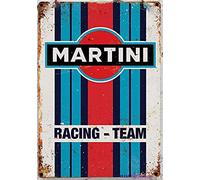TSOSK Targa in metallo retrò Martini Racing Replica Tin Sign, Cave, Bar, Club, Home Wall Art Metal Sign 20,3 x 30,5 cm