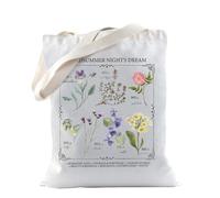 TSOTMO Book Merch - Borsa per lettori, poeti, letteratura, idea regalo per Bookworm, Sogno nottur, medium