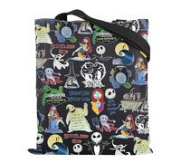 TSOTMO Borsa a tracolla ispirata agli incubi con teschio, Jack e Sally, idea regalo per i fan di Zero Ghost Dog, Fantasma Notturna Nero, medium