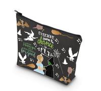 TSOTMO Borsa per trucco musicale ispirata a Iadybro Broadway, regalo per amanti della musica, regalo per il teatro musicale, Beige, Blk-malvagio