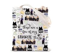 TSOTMO Borsa tote ispirata al film criminale True Crime Club, idea regalo per fan del crimine, unità di analisi comportamentale, Borsa Criminale, medium