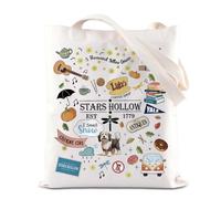 TSOTMO Borsa tote ispirata alla serie televisiva ""Dragonfly Inn"" con scritta ""Stars Hollow"", idea regalo per i fan di Lorelei Rory, Stelle 1779, medium