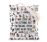 TSOTMO Broadway Borsa musicale teatrale teatrale Tote Bag Show Tune Singer Teatro Amante Regalo Attore Attrice Teatro Vita Regalo, La mia testa, medium