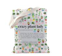 TSOTMO Crazy Plant Lady Regalo per gli amanti delle piante Mamma Tote Bag Giardiniere Giardiniere Regalo Pianta d'appartamento Regalo per gli amanti del giardinaggio, Signora delle piante, Borsa tote