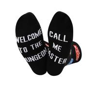 TSOTMO DD Socks - Calzini con scritta "Welcome To The Dungeon Call Me Master", U.Call Master, Taglia unica