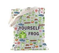 TSOTMO Frog Gifts Frog Meme Tote Bag per gli amanti delle rane rospo giardino rana regalo natura regalo, Borsa Rana, medium