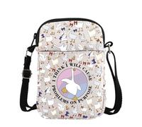 TSOTMO Goose Game Merch Borsa a tracolla Honking Regalo per Gamer Anarchico Mazza da baseball Goose Amanti Regalo, Croce su scopo, medium