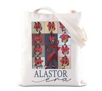 TSOTMO In My Era Tote Bag - Personaggi dei Cartoni Animati Fan Regalo Alastor Demon Lover - Borse della Spesa Riutilizzabili Hazbin Anime Merch, Medium