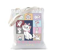 TSOTMO Marie Cat Merch Regalo Versione Gatto Tote Bag Per Gli Amanti Gatto Mamma Regalo Miao Regalo Proprietario Gatto Borsa a Tracolla Regalo, Borsa per gatti, medium