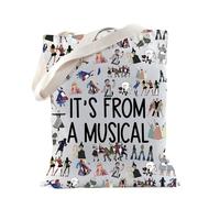 TSOTMO Musicals Gift Theatre Musical Gift Broadway Musical Gift Theater Life Gift For Actor It's From A Musical Tote Bag For Musical Lovers, Da Musical, medium