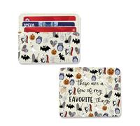 TSOTMO Porta carte di credito Jack e Sally - Spooky Season Gift Zero Ghost Dog Lover Card Wallet Skull Gift, Cosa fantasma, S, Rétro