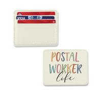 TSOTMO Postal Worker Life Gift Mail Carrier Card Holder Post Office - Postman-Mail Lady - Servizio postale Regalo di apprezzamento, Portafoglio Postalworker, S, Rétro