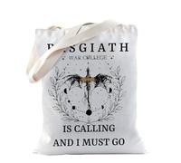 TSOTMO Quarta ala merchandising Tote Bag Basgiath regalo per Bookish War regalo drago per Fantasy, Basgiath, medium