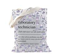TSOTMO Tecnico di laboratorio Tote Bag Lab Life Gift Medical Technologist Laboratorio Tech Laboratorio Scienza Regalo Per Scienziato, Tecnologia di laboratorio, medium