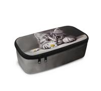 TSOVTHRID Astuccio alla moda con cerniera liscia, per donne, lavoro, ufficio, viaggi, Gatto carino Daisy, Taglia unica, Set di zaini per la scuola