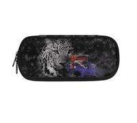 TSOVTHRID Astuccio portamatite, astuccio multi-slot, astuccio portatile per penne da ufficio, Bandiera britannica mimetica nera tigre, Beauty Case