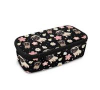 TSOVTHRID Astuccio portamatite di grande capacità con chiusura a cerniera per la scuola delle ragazze, Fiore di carlino, Taglia unica, Set di zaini per la scuola