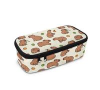 TSOVTHRID Astuccio portamatite di grande capacità con chiusura a cerniera per la scuola delle ragazze, Capibara, Taglia unica, Set di zaini per la scuola