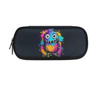 TSOVTHRID Astuccio portamatite multi-slot astuccio astuccio astuccio portatile per ufficio, Mostro colorato divertente, Beauty Case