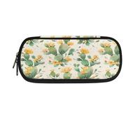 TSOVTHRID Astuccio portapenne per cancelleria scolastica, ufficio, università, adolescenti, ragazze, adulti, Cactus Floreale, Beauty Case