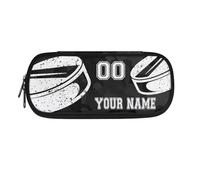 TSOVTHRID Astuccio portapenne personalizzato per la scuola, Hockey - Nero Camo, Beauty Case